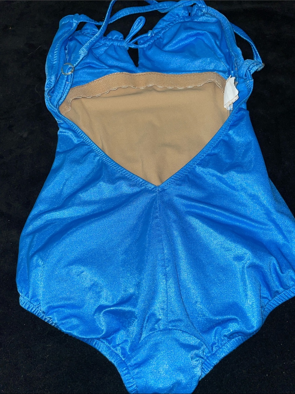 Women's EUC 1-Piece Authentic VINTAGE MADE IN USA Swimsuit with Tie Front - Picture 6 of 8